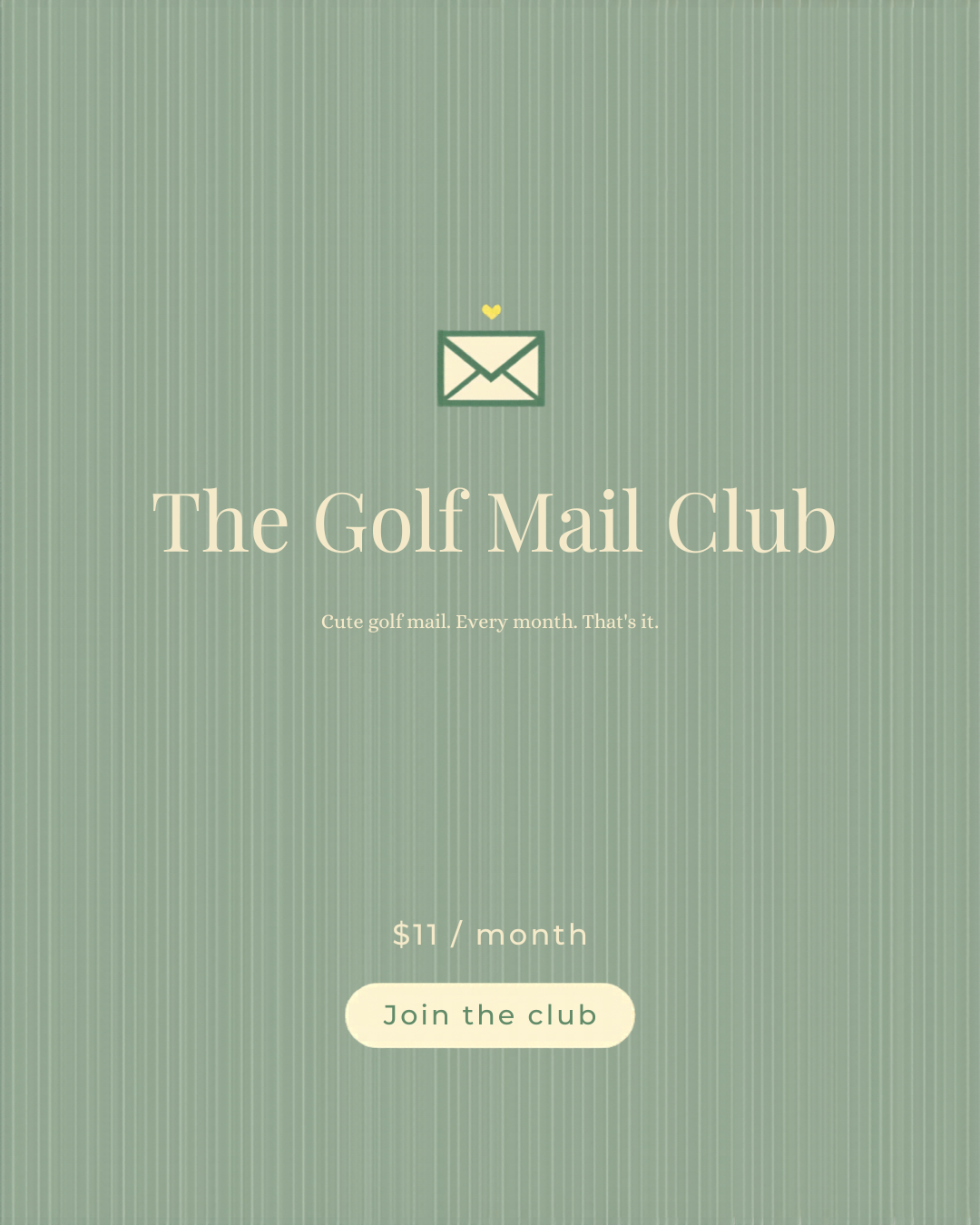The Golf Mail Club collection banner