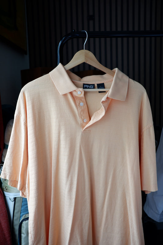 Vintage PING Cream Orange Polo (L)